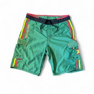 Maui Rippers Vintage 00s Y2K Hawaiian Surfwear Baggy Boardshort Trunks